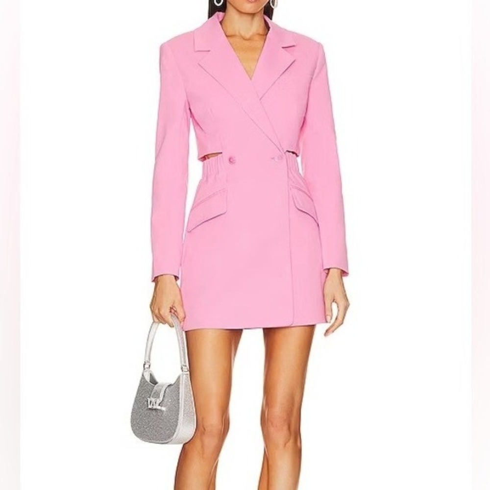 Jonathan Simkhai Kylo Blazer Cut Out Dress in Taffy Pink | NWT Size 4